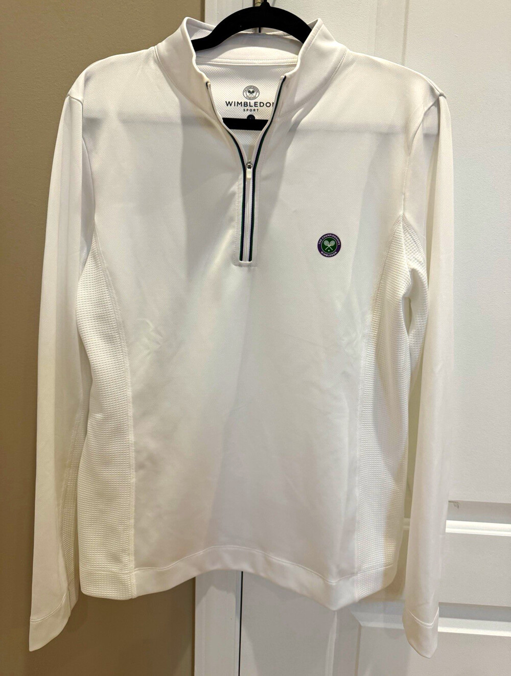Wimbledon Tennis Sport The Championships White 1/4 Zip Jacket Women’s Size L